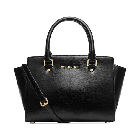 black michael kors bag selma|Michael Kors selma medium satchel.